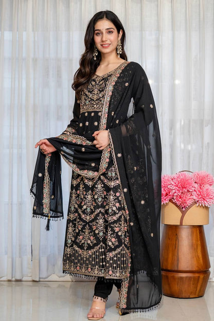Festive Pastel Anarkali Suit Set with Dupatta
