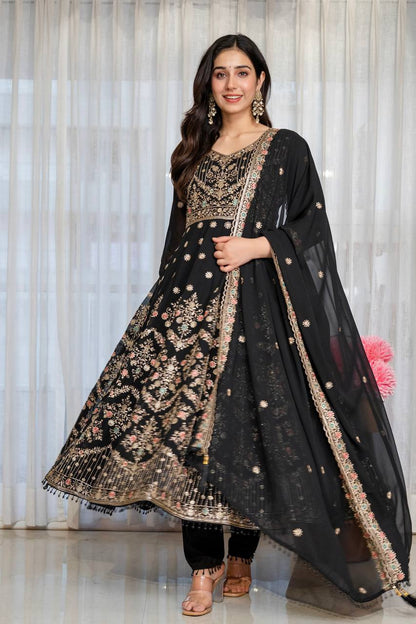 Festive Pastel Anarkali Suit Set with Dupatta