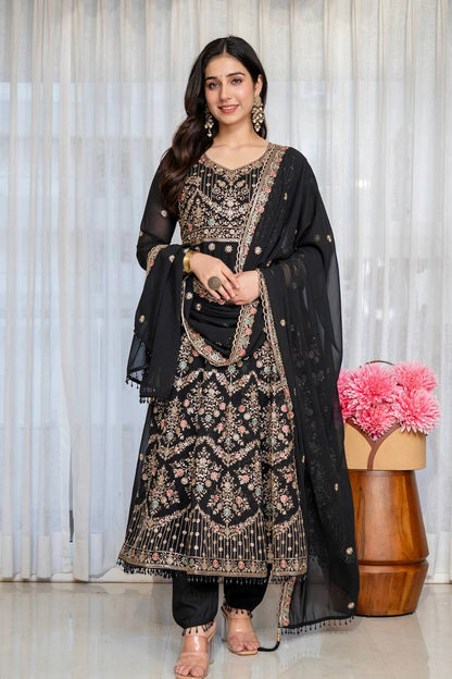 Festive Pastel Anarkali Suit Set with Dupatta