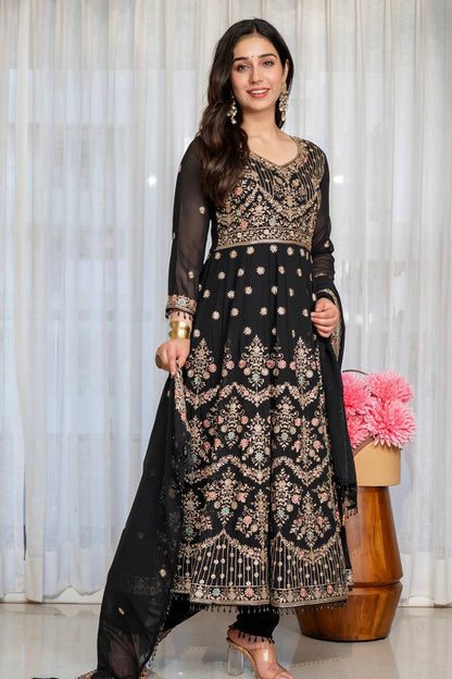 Festive Pastel Anarkali Suit Set with Dupatta