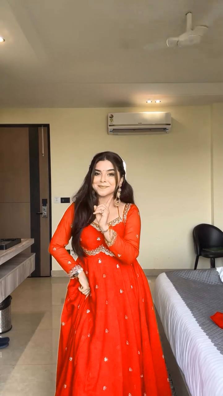 Devara Multicolor Karwa Special Anarkali Suit Set