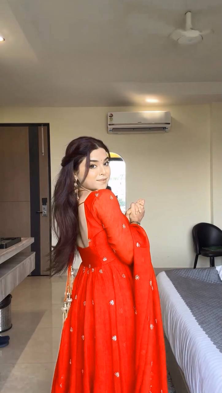 Devara Multicolor Karwa Special Anarkali Suit Set