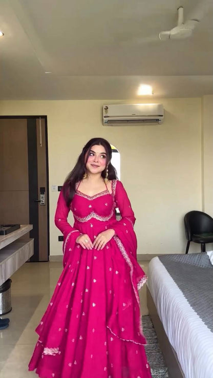 Devara Multicolor Karwa Special Anarkali Suit Set