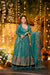 Emerald Crunchy Silk Anarkali Plazo Suit Set