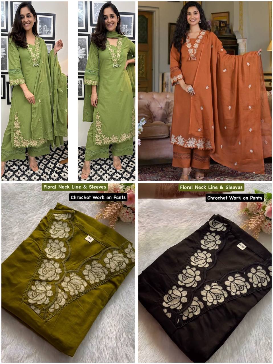 Graceful Everyday Wear with Designer Touch – Premium Reyon Slub Cotton Suit Set