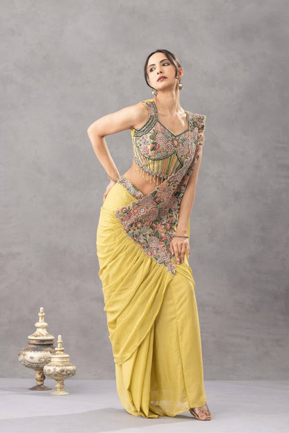 Twinkle Chinon Ready-To-Wear Saree