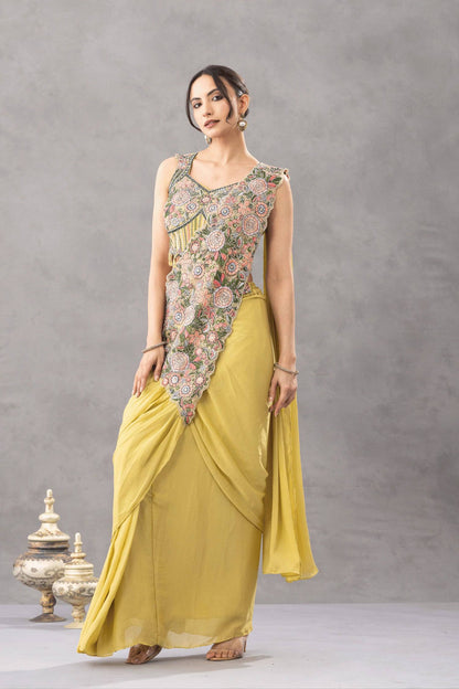 Twinkle Chinon Ready-To-Wear Saree