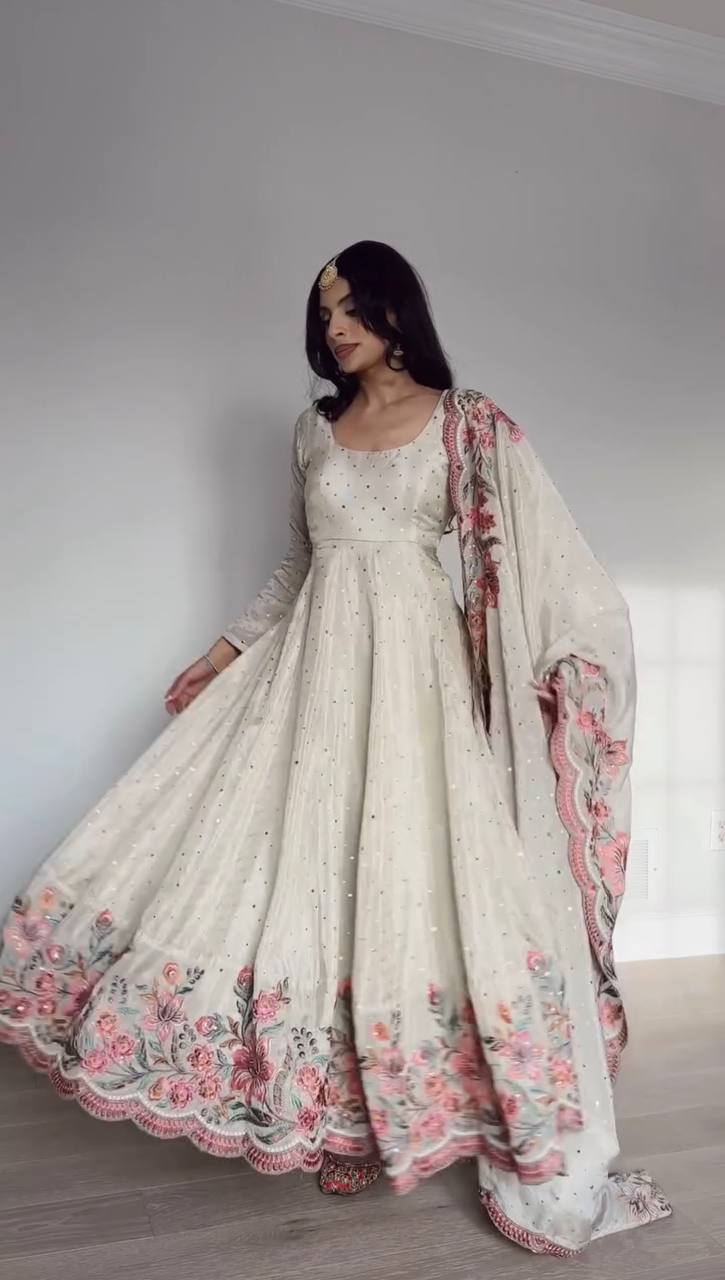 Vichitra Silk Glamour Gown