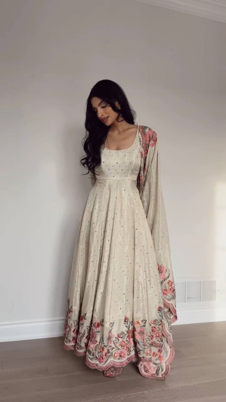 Vichitra Silk Glamour Gown
