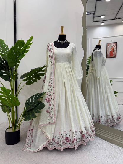Vichitra Silk Glamour Gown