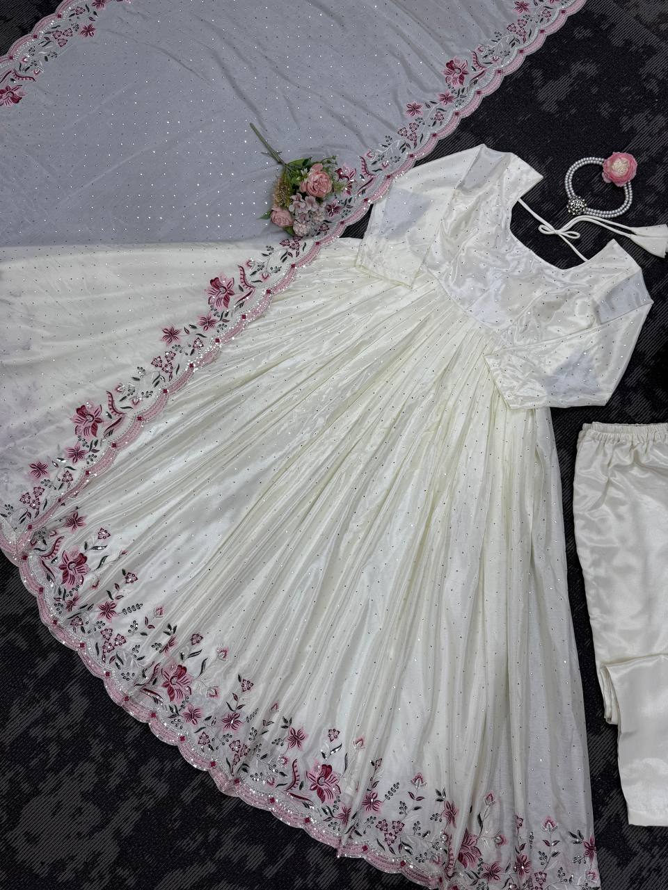 Vichitra Silk Glamour Gown