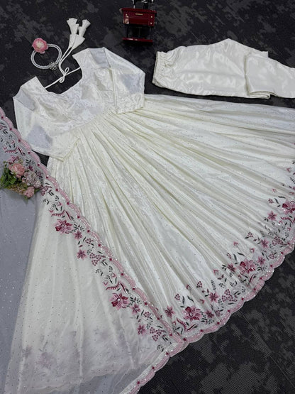 Vichitra Silk Glamour Gown