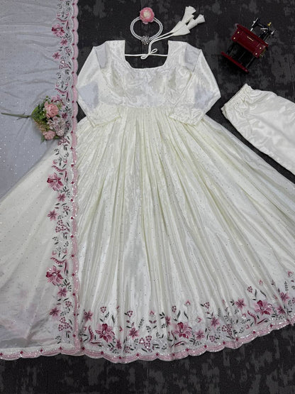 Vichitra Silk Glamour Gown