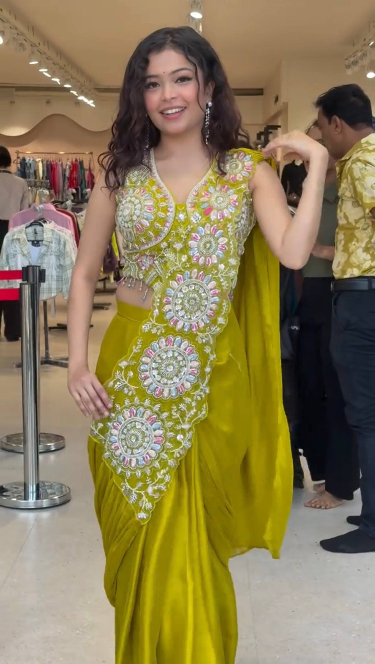 Ananya Thread & Sequins Ready-To-Wear Saree