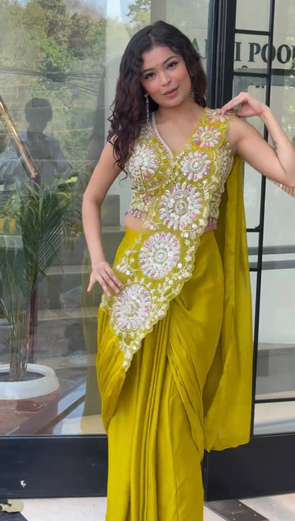 Ananya Thread & Sequins Ready-To-Wear Saree