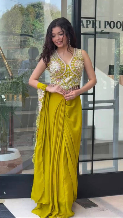 Ananya Thread & Sequins Ready-To-Wear Saree