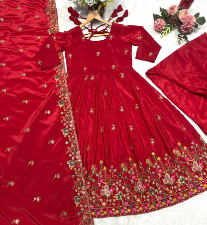 Aamani Festive Floral Anarkali Suit