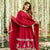 Elina Red Coloured Anarkali Suit Set
