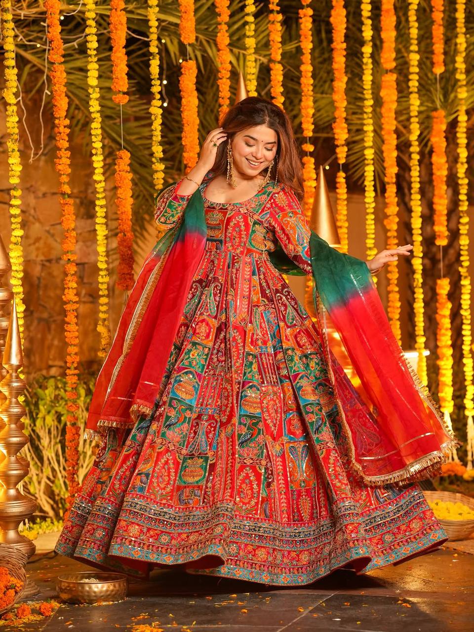 Rangshaa Festive Heavy Sequin & Embroidered Maxi Set