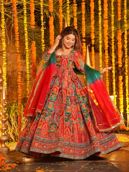 Rangshaa Festive Heavy Sequin & Embroidered Maxi Set