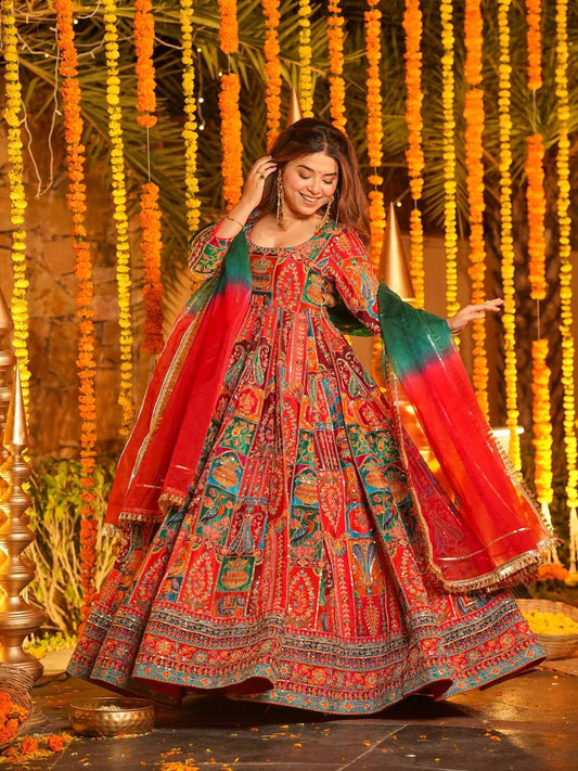 Rangshaa Festive Heavy Sequin & Embroidered Maxi Set