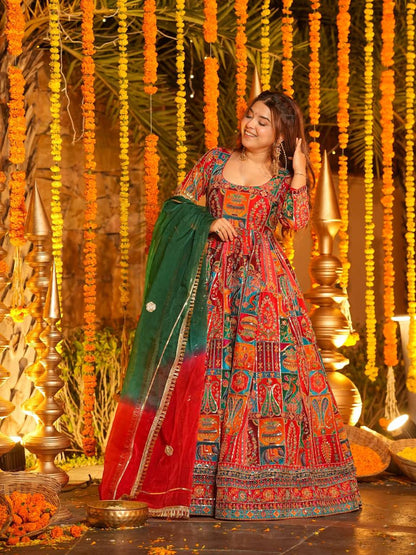 Rangshaa Festive Heavy Sequin & Embroidered Maxi Set