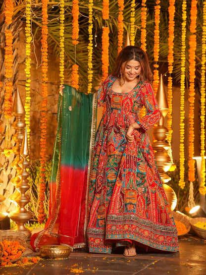 Rangshaa Festive Heavy Sequin & Embroidered Maxi Set