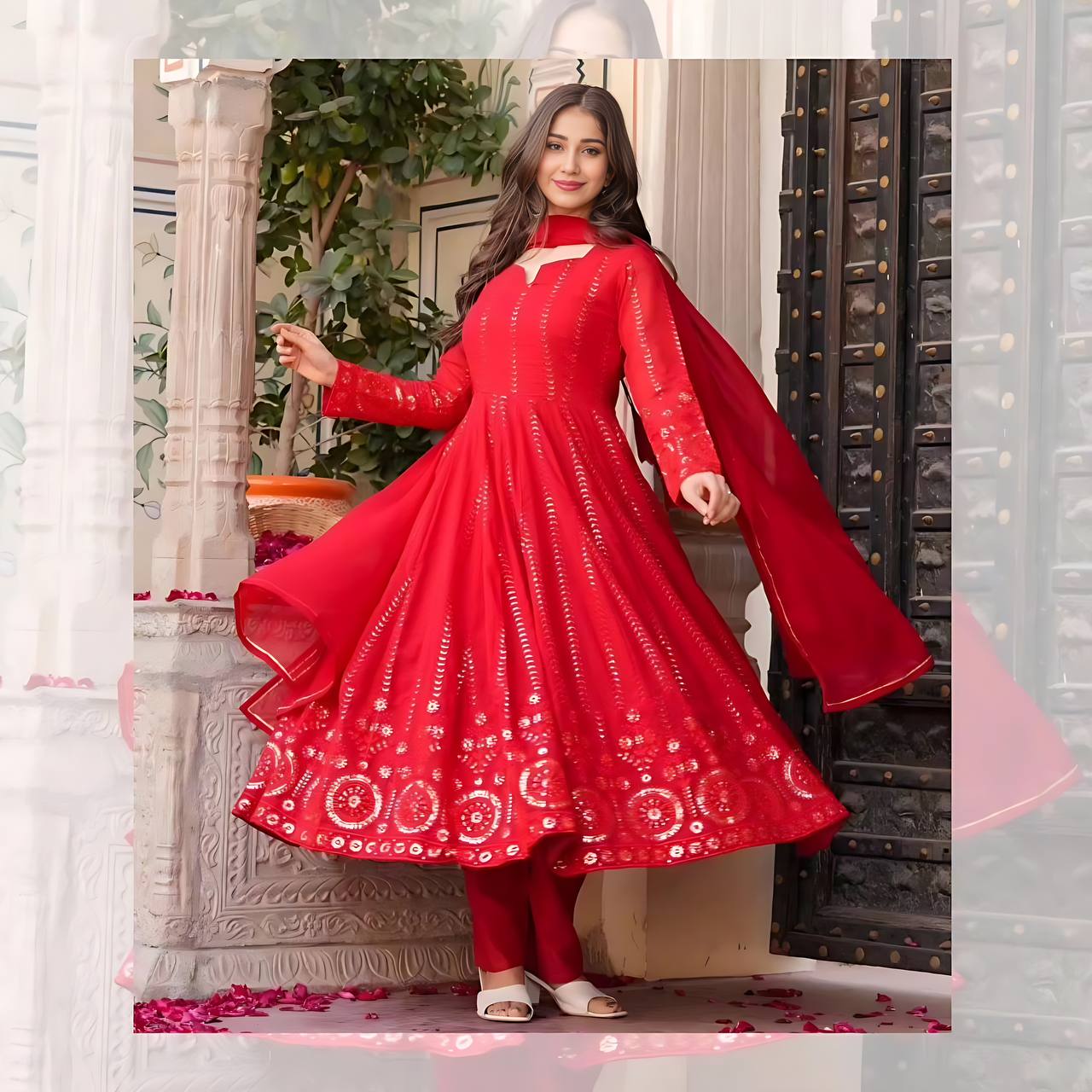 Trisha Premium Quality Mehrooni Red Suit Set