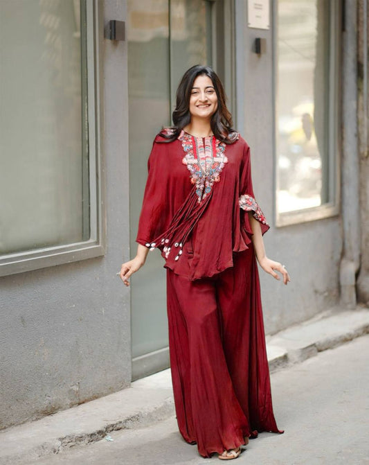 NEW TRENDY THREE PIECE INDO WESTERN SET