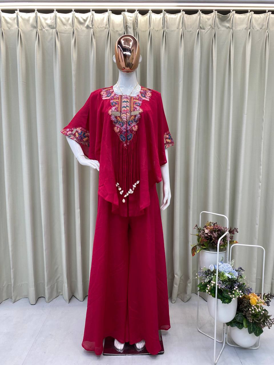 NEW TRENDY THREE PIECE INDO WESTERN SET