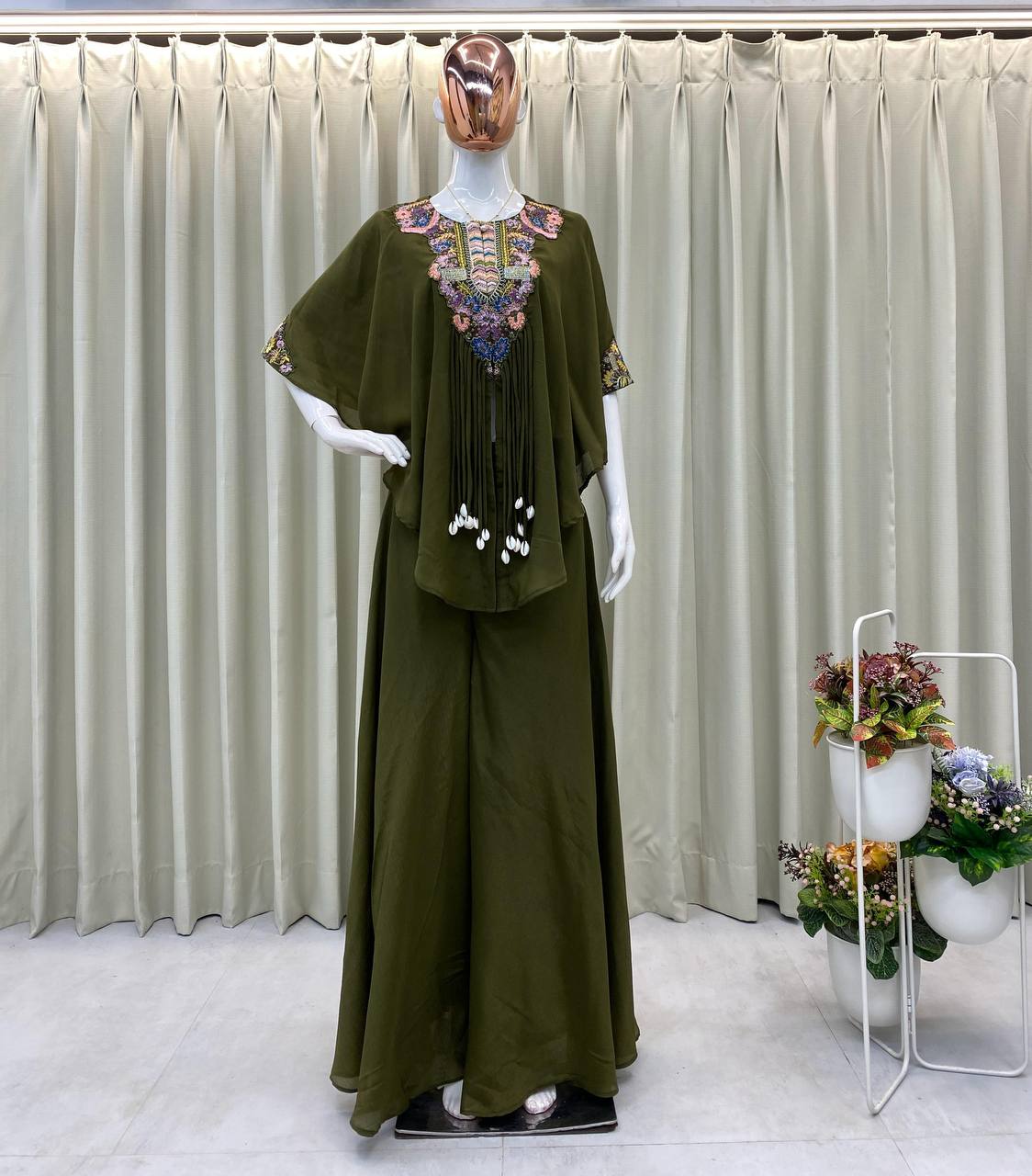 NEW TRENDY THREE PIECE INDO WESTERN SET