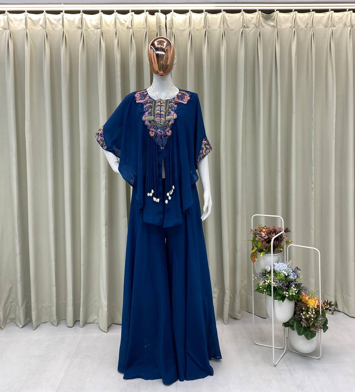 NEW TRENDY THREE PIECE INDO WESTERN SET