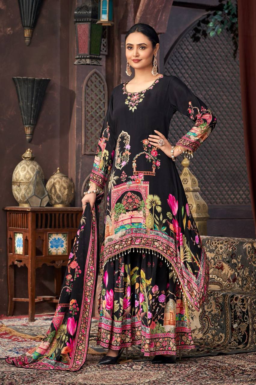 Designer Faux Georgette Digital Print Salwar Suit
