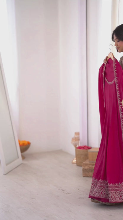 Rooh-e-Zari Multi Sequins Anarkali Suit Set