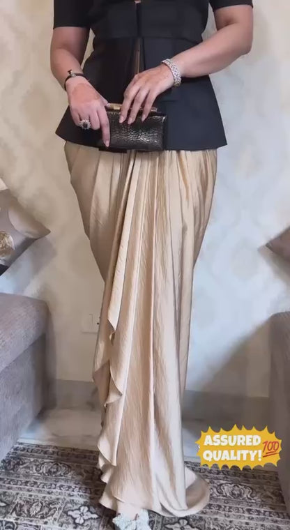 ✨ French Crepe Blazer & Dhoti 3-Piece Set