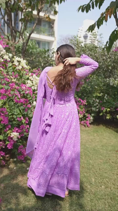 KIARA’S PURPLE COLOURED PREMIUM QUALITY ANARKALI SUIT SET