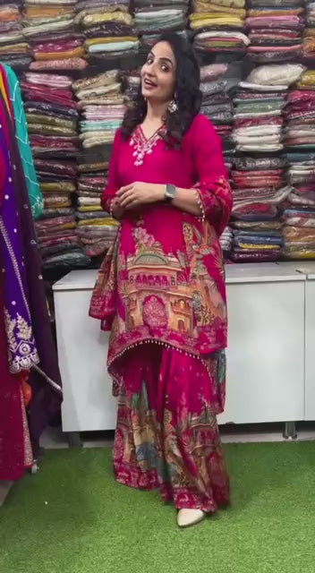 Designer Faux Georgette Digital Print Salwar Suit