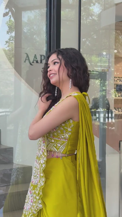 Ananya Thread & Sequins Ready-To-Wear Saree
