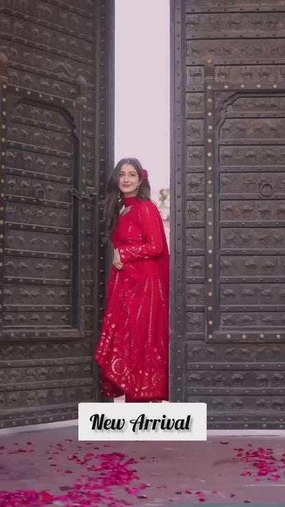 Trisha Premium Quality Mehrooni Red Suit Set
